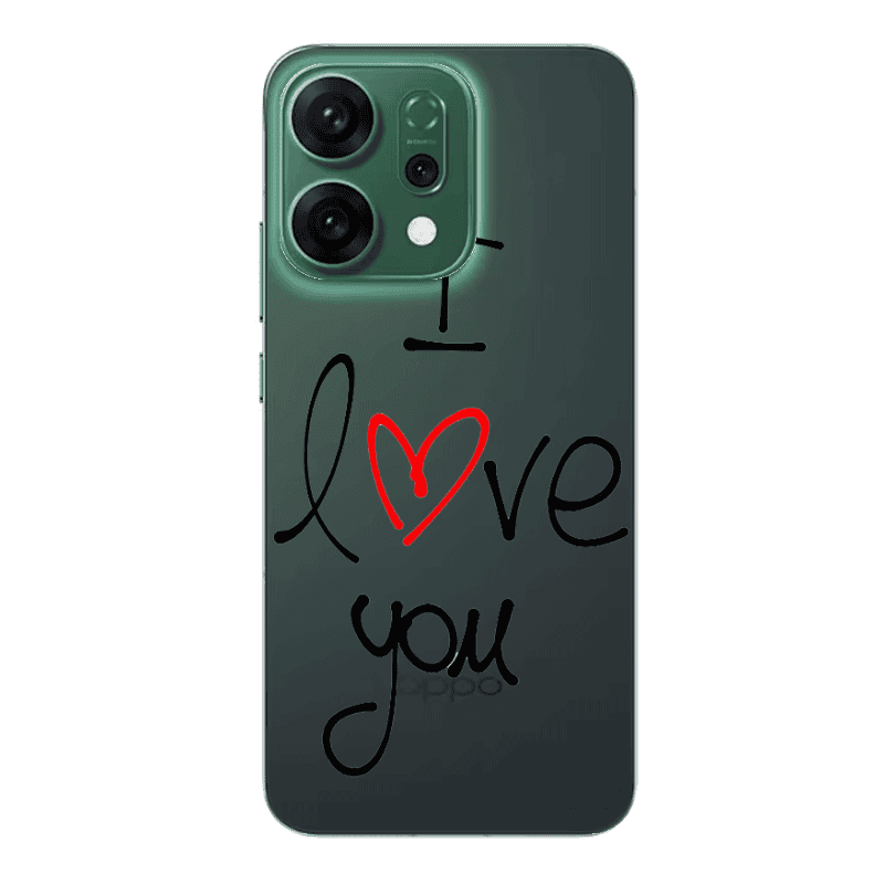 Oppo RENO 14 i love you Transparent Silicone TPU Θήκη